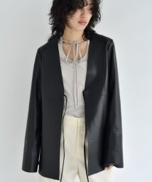 DRESSTERIOR/CODE A｜front ribbon leather jacket/505937375