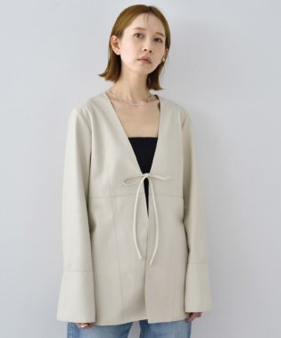 DRESSTERIOR/CODE A｜front ribbon leather jacket/505937375
