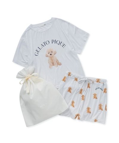 【ラッピング済み】DOG柄ワンポイントTシャツ＆ショートパンツSET