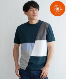 ikka/ブロックスポンチ切り替えTシャツ/505741499