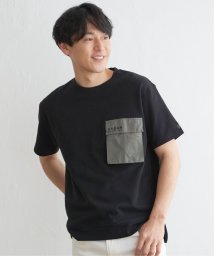 ikka(イッカ)/URBAN NATURE LIFE フラップポケットTシャツ/ブラック