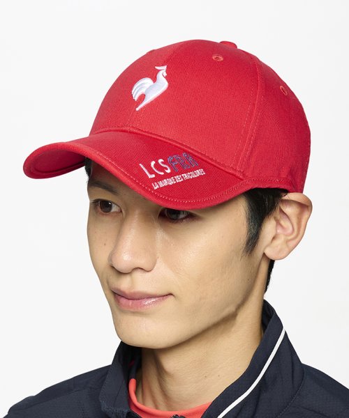 le coq sportif GOLF (ルコックスポルティフ（ゴルフ）)/イヤーカーブキャップ/レッド