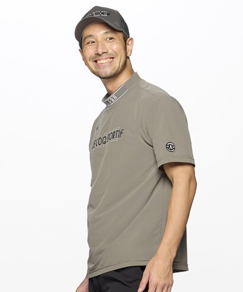 le coq sportif GOLF (ルコックスポルティフ（ゴルフ）)/半袖オーバーサイズモックネックシャツ/グレー