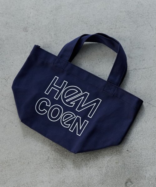 coen(coen)/HeM（ヘム）別注ロゴトートバッグSサイズ/NAVY