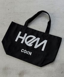 coen(coen)/HeM（ヘム）別注ロゴトートバッグLサイズ/BLACK