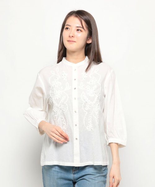 Tiara(ティアラ)/Front open blouse/ホワイト