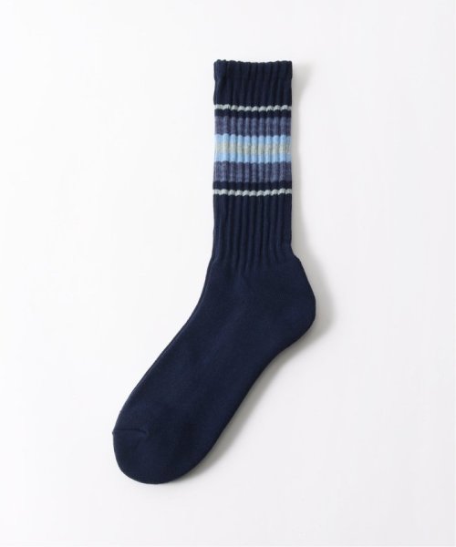 JOINT WORKS(ジョイントワークス)/【Name./ネーム】 BORDER SOCKS/ネイビー