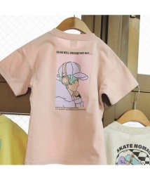 BRANSHES(ブランシェス)/【WEB限定/DRC/お肌に嬉しい綿100％】アソートグラフィック半袖Tシャツ/ピンク