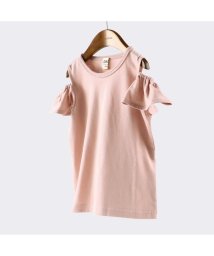 BRANSHES(ブランシェス)/【WEB限定/DRC/やわらか天竺】肩あきフリル半袖Tシャツ/ピンク
