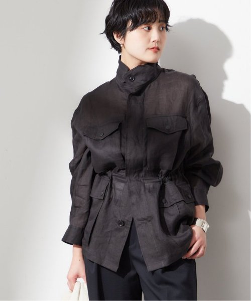 journal standard  L'essage (ジャーナルスタンダード　レサージュ)/【STUMBLY 】SHEER MILITARY JACKET：ミリタリージャケット/ブラック