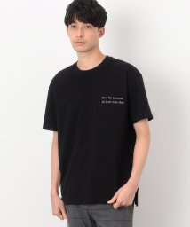  COMME CA COMMUNE(コムサコミューン)/ＵＳＡコットン引き揃え天竺 ロゴＴシャツ/ブラック