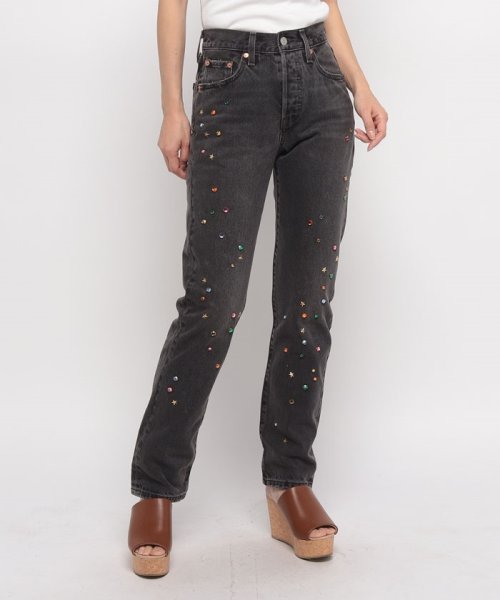 LEVI’S OUTLET(リーバイスアウトレット)/501(R) ジーンズ FOR WOMEN ブラック GLITTER BOMB/ブラック