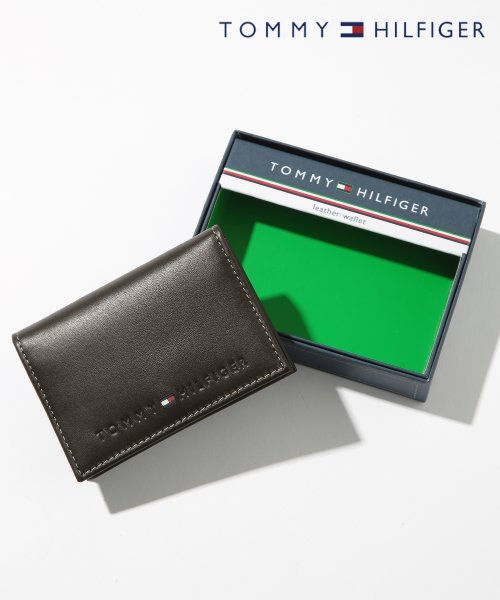 TOMMY HILFIGER(トミーヒルフィガー)/【TOMMY HILFIGER / トミーヒルフィガー】Yen Card Case カードケース 31TL20X014/ブラウン