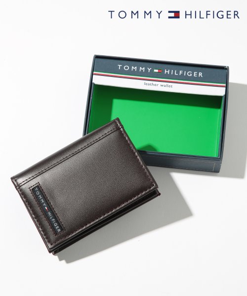 TOMMY HILFIGER(トミーヒルフィガー)/【TOMMY HILFIGER / トミーヒルフィガー】Yen Card Case カードケース 31TL20X026/ブラウン