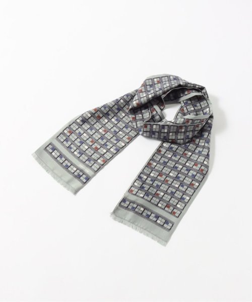 EDIFICE(エディフィス)/【Fratelli Luigi / フラテッリ ルイージ】Like Night Lattice Scarf/グレー