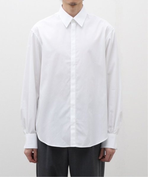 EDIFICE(エディフィス)/【Bourrienne Paris X / ブリエンヌ パリ ディス】Fly Front Shirt/ホワイト