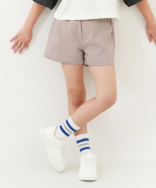 devirock(デビロック)/ウルトラストレッチ ツイル ショートパンツ 子供服 キッズ 女の子 ボトムス ハーフパンツ ショートパンツ /ピンクベージュ