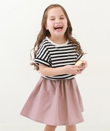 devirock/ドッキング 半袖ワンピース 子供服 キッズ ベビー 女の子 半袖ワンピース ノースリーブワンピース ワンピース /505930930