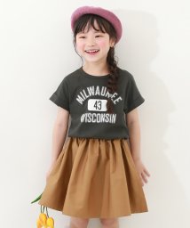 devirock(デビロック)/ドッキング 半袖ワンピース 子供服 キッズ ベビー 女の子 半袖ワンピース ノースリーブワンピース ワンピース /ライトブラウン