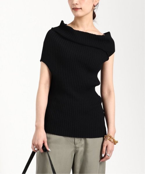 【UJOH/ウジョー】Asymmetry リブニット VERMEIL par UJOH/ウジョー