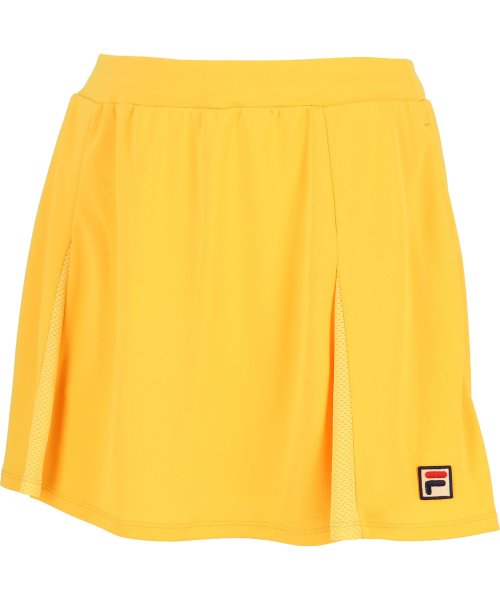 FILA（ZETT Ladies）(フィラ（ゼット　レディース）)/【テニス】無地 奥ヒダメッシュ スコート レディース/オレンジ