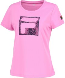 FILA（ZETT Ladies）(フィラ（ゼット　レディース）)/【テニス】 Fボックス フラワーレース刺繍 クルーネックシャツ レディース/ピンク