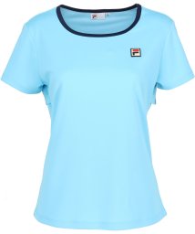 FILA（ZETT Ladies）(フィラ（ゼット　レディース）)/【テニス】無地 バックホールメッシュ　スクエアネックシャツ レディース/ブルー