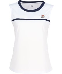 FILA（ZETT Ladies）(フィラ（ゼット　レディース）)/【テニス】無地 バックホールメッシュ　ノースリーブシャツ レディース/ホワイト