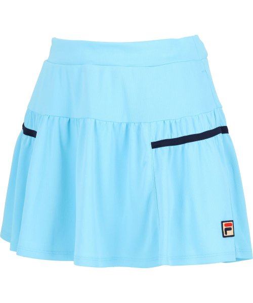 FILA（ZETT Ladies）(フィラ（ゼット　レディース）)/【テニス】無地 切替ギャザースコート レディース/ブルー