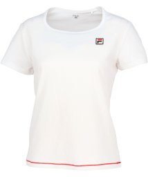 FILA（ZETT Ladies）(フィラ（ゼット　レディース）)/【テニス】サッカーストライプ スクエアネックシャツ レディース/ホワイト