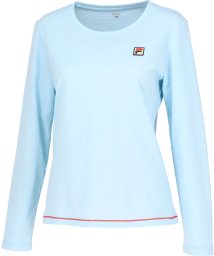 FILA（ZETT Ladies）(フィラ（ゼット　レディース）)/【テニス】サッカーストライプ クルーネック ロングシャツ レディース/アクアブルー