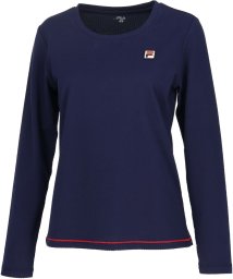 FILA（ZETT Ladies）(フィラ（ゼット　レディース）)/【テニス】サッカーストライプ クルーネック ロングシャツ レディース/ネイビー