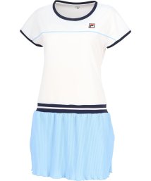 FILA（ZETT Ladies）(フィラ（ゼット　レディース）)/【テニス】無地 バックホールメッシュ ワンピース レディース/ホワイト1