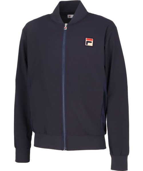 FILA（ZETT Mens）(フィラ（ゼット　メンズ）)/【テニス】ドライサッカーギンガム トラックジャケット メンズ/ネイビー