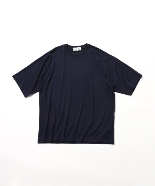 JOURNAL STANDARD(ジャーナルスタンダード)/【FOLL / フォル】washable wool tee s/s/ネイビー