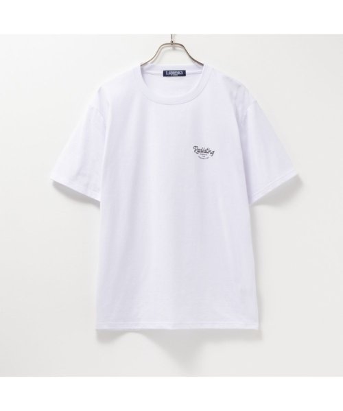 MAC HOUSE(men)(マックハウス（メンズ）)/T－GRAPHICS ティーグラフィックス ワンポイント半袖Tシャツ 432329MH/ホワイト