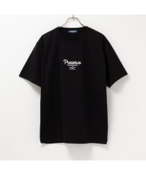 MAC HOUSE(men)(マックハウス（メンズ）)/T－GRAPHICS ティーグラフィックス ワンポイント半袖Tシャツ 432329MH/ブラック