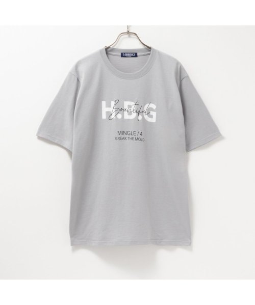 MAC HOUSE(men)(マックハウス（メンズ）)/T－GRAPHICS ティーグラフィックス ワンポイント半袖Tシャツ 432329MH/グレー