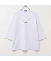 MAC HOUSE(men)(マックハウス（メンズ）)/T－GRAPHICS ティーグラフィックス ワンポイント七分袖Tシャツ 432327MH/ホワイト