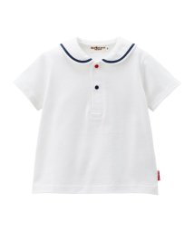 MIKI HOUSE HOT BISCUITS/ロゴ刺繍 セーラーカラー 半袖Tシャツ/505937658