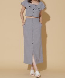 JILL by JILL STUART/リネンライクタイトスカート　WEB限定カラー:ブルー/505937818