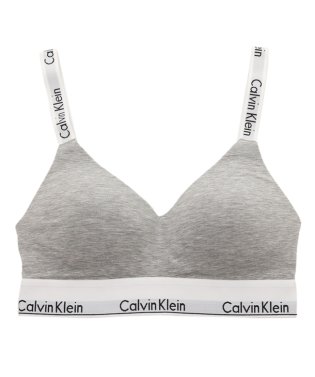 Calvin Klein/カルバンクライン インナー モダン コットン ブラジャー ブラレット カップ付 グレー ホワイト レディース CALVIN KLEIN QF7059 050/505939092