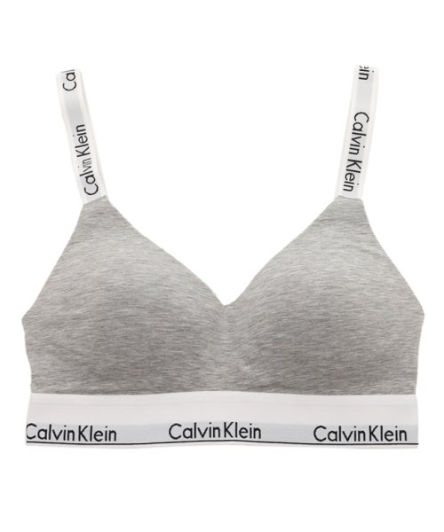 Calvin Klein(カルバンクライン)/カルバンクライン インナー モダン コットン ブラジャー ブラレット カップ付 グレー ホワイト レディース CALVIN KLEIN QF7059 050/その他