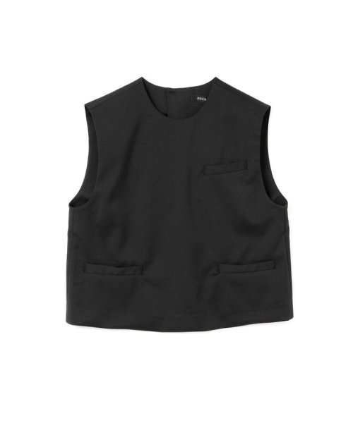 mizuiro ind ポケット付きクルーネックベスト 