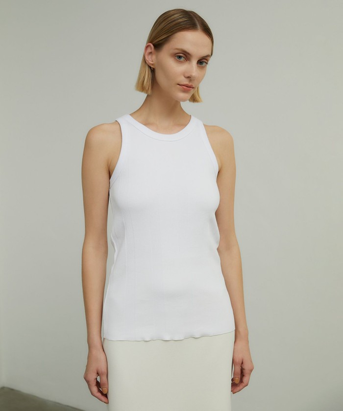 BEIGE 【Oggi 6月号掲載】 CYRILLE / リブタンク WHITE 2 BEIGE 【Oggi 6月号掲載】 CYRILLE / リブタンク WHITE 2