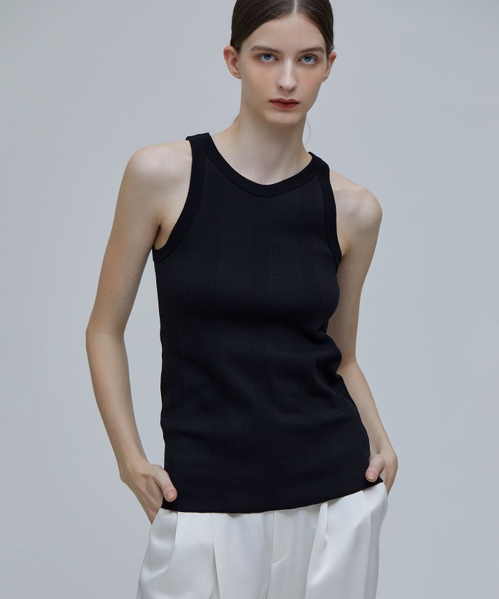 BEIGE 【Oggi 6月号掲載】 CYRILLE / リブタンク BLACK 2 BEIGE 【Oggi 6月号掲載】 CYRILLE / リブタンク BLACK 2