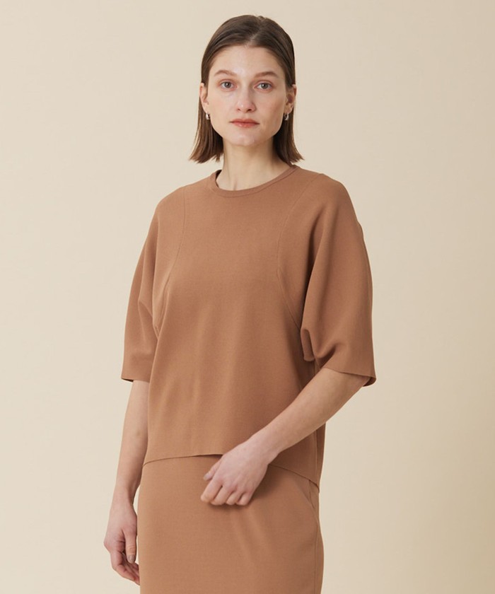 BEIGE LAURA / 半袖ニットトップス CAMEL 32 BEIGE LAURA / 半袖ニットトップス CAMEL 32