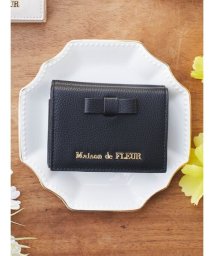 Maison de FLEUR(メゾンドフルール)/リボン折りポケットウォレット/ブラック