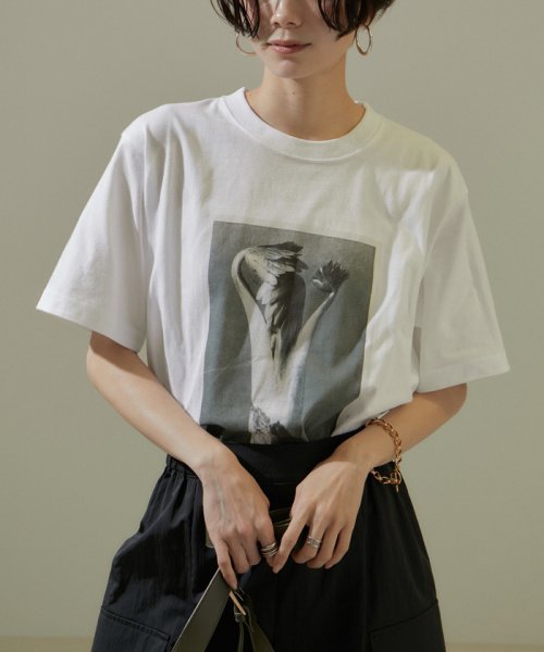 サロン　アダム　エ　ロペ(サロン　アダム　エ　ロペ)/【WEB限定】【KARL BLOSSFELDT（カールブロスフェルト）】フォトTシャツ/24SS/ホワイト（10）