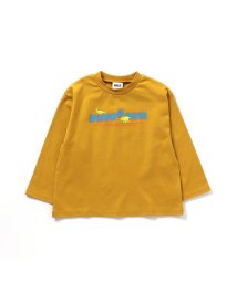 BREEZE(ブリーズ)/恐竜バックプリントTシャツ/マスタード